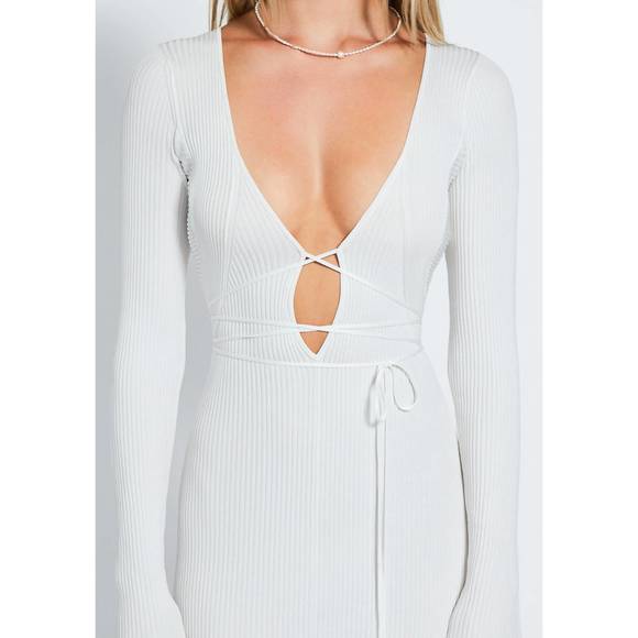 NEW DEVON WINDSOR reagan dress in off white - Picture 2 of 3